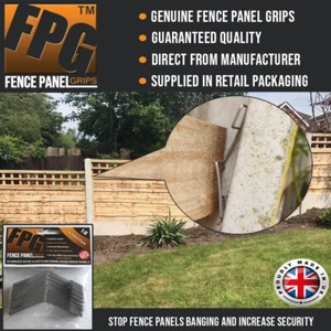 Fence Panel Grips Clips Stop Fence Panels Rattling Anti Rattle 18 Pk, (3 Panels) - Picture 1 of 8