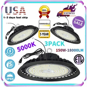 3Pcs 150W UFO LED High Bay Light Industrial Commercial Warehouse Factory Lights - Picture 1 of 23