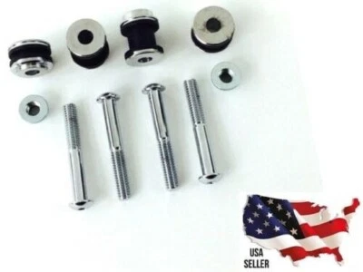 Harley Sportster detachable docking bolts nuts collar spacers backrest rack 1200 - Image 1 of 4