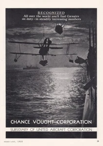 1935 Vought Corsair avión anfibio anuncio 7/20/2023f - Imagen 1 de 1