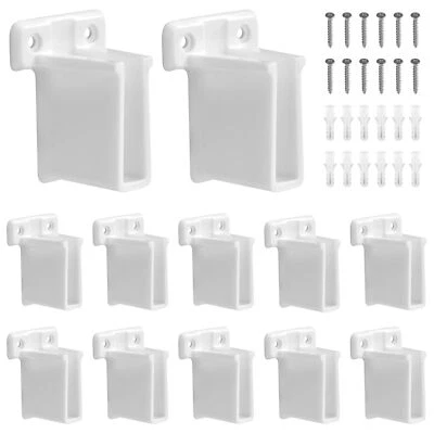 8 Pcs Wire Shelf End Brackets Wall Mount Wire Shelf Corner Support Brackets - Imagem 1 de 4