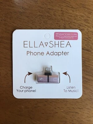 Ella Shea iPhone Adapter - Charge Phone & Listen To Music - 6/7/X/11/Pro/12/13 - Image 1 of 3