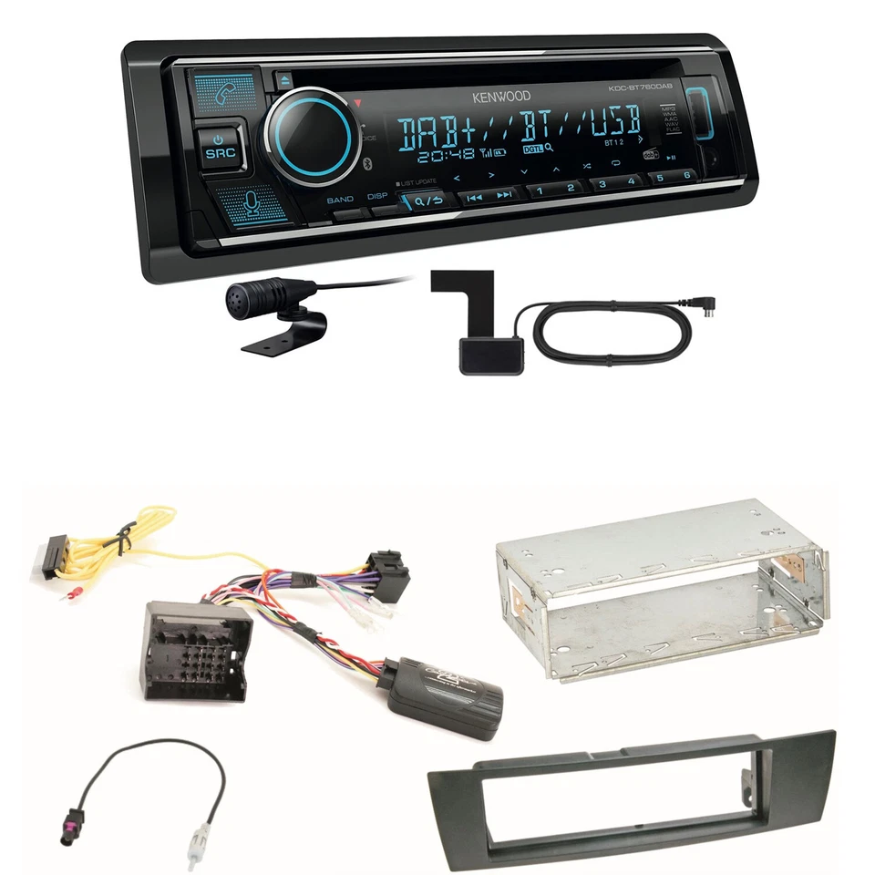 Kenwood KDC-BT760DAB Bluetooth DAB USB Einbauset für BMW E87 E81 E82 X1 E84 - Bild 1 von 1