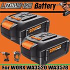 2PACK For Worx WA3578 Power Share Battery 20V 6.0Ah WA3520 WA3525 WA3575 Li-Ion