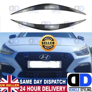 Hyundai I30n Mk3 2017-2020 aspecto carbono faros cejas párpados cubiertas ✅ - Imagen 1 de 2
