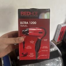 Red Hot 37070 1200W Travel Hair Dryer With Folding Handle / Dual Voltage