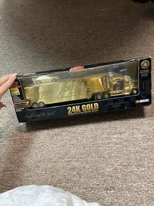 Racing Champions 24K gold Transporter with Nascar Bobby Hamilton Kodak #4 10 ann - Picture 1 of 3