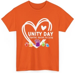 Together Against Bullying Anti Bullying Unity Day Orange Kid T-Shirt - Picture 1 of 3