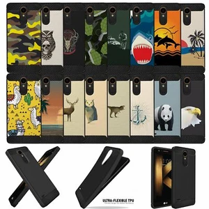 For (J3(2018)/ Express Prime 3) Black TPU Bumper Carbon Fiber Flexible Case - Picture 1 of 133