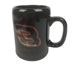 Taza de café NASCAR Dale Earnhardt Sr #3 negra roja firma carreras - Imagen 1 de 7