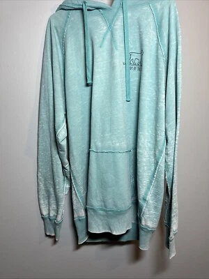 Buddy By The Sea women's hoodie Dog Logo Teal blue hooded size 2XL Heathered - Image 1 of 4