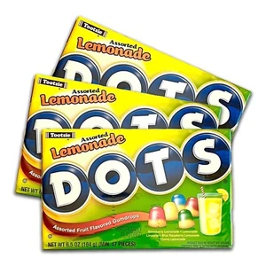 3 PACK Tootsie LEMONADE DOTS Gum Drops in 4 Popular LEMONADE Flavors Brand New - Picture 1 of 7