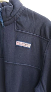 Pullover de algodón con cremallera 1/4 Vineyard Vines azul marino juvenil XL 18 - Imagen 1 de 10