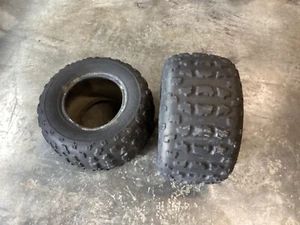 Kawasaki tecate 4 rear kxt250 86 1986 1987 oem Dunlop tires Kt847 atv 22 11 10 - Picture 1 of 10