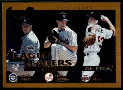 Tarjeta de béisbol 2002 Topps Freddy Garcia/Mike Mussina/Joe Mays C tarjetas de béisbol Foto 1 de 2