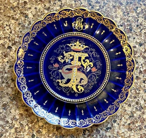 Impresionante plato Francois 1er Gustave ASCH 1856-1911 Tours Herbinière - Imagen 1 de 8