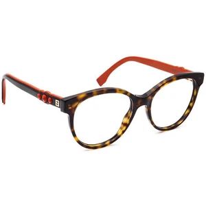 Fendi Women's Eyeglasses FF 0275 086 Dark Tortoise Round Frame Italy 52[]17 145 - Picture 1 of 8