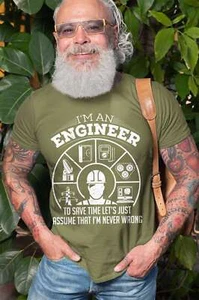 I'm An Engineer, I'm Never Wrong T-Shirt - Funny Gift for Men and Dads - Picture 1 of 8