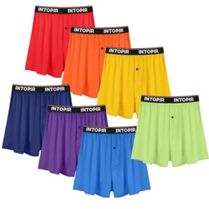 Men’s Underwear Boxer Soft Cotton Knit Mens Boxer Shorts Underwear Men Pack of 7 - Picture 1 of 8