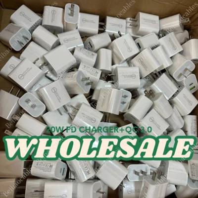 Atacado Bulk 20W Carregador Rápido Cubo USB C Adaptador de Alimentação Para iPhone iPad Android - Imagem 1 de 4