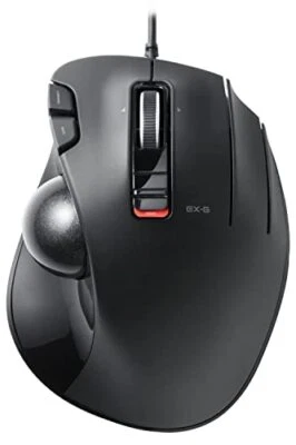 ELECOM EX-G Wired Trackball Mouse  Ergonomic  Thumb Control  Smooth Tracking Rol - Image 1 of 4