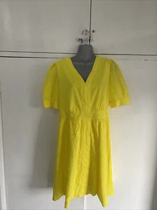 DKNY Ladies Dress Size 10 Yellow Vgc!! - Picture 1 of 8