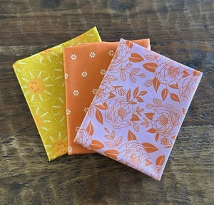 3 Fat Quarters Bundle Ruby Star Society "Rise And Shine" Suns Flowers - Picture 1 of 4