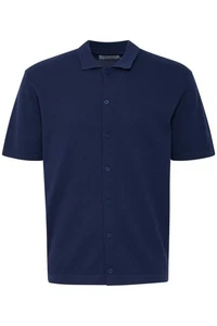 Casual Friday Mens Saack Short Sleeve Knit Cardigan - Blue - Picture 1 of 3