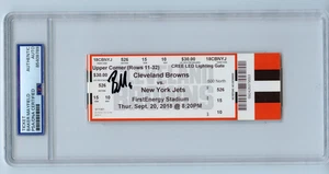 Baker Mayfield signed Autogramm NFL Debut 20.09.18 Ticket Stub PSA / DNA USA Bucs - Bild 1 von 2