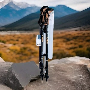 LEKI Khumbu Lite Bastones de Trekking Caminar Senderismo Bastones Ultralite Bloqueo de Velocidad NUEVO - Imagen 1 de 15