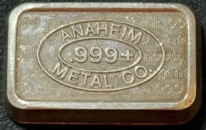 Vintage 1 Oz .999 Silver Bar 1981 USVI Ingot Co A-Mark Anaheim Metal CO. Assay!! - Picture 1 of 3