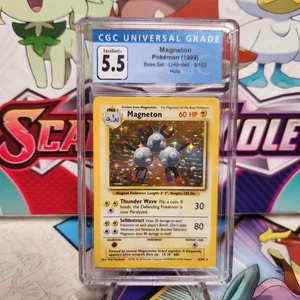 CGC 5.5 Magneton 9/102 Holo Rare - Base Set - Pokemon TCG - SHIPS FAST - Picture 1 of 2