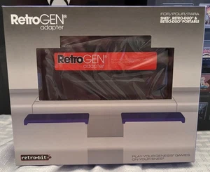 RetroGen Adapter For SNES (Retro-bit)BRAND NEW/SEALED Sega Genesis Games on SNES - Picture 1 of 3