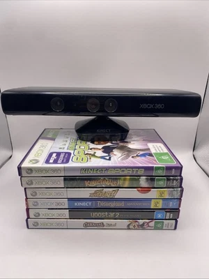 Xbox 360 Kinect Sensor Bar With 6 Games Bundle PAL Tested & Working - Image 1 of 4