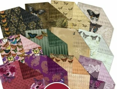 12 Sheets Hunkydory Butterfly Royale & Delightful Diamonds 8" x 8" Papers NEW - Image 1 of 4