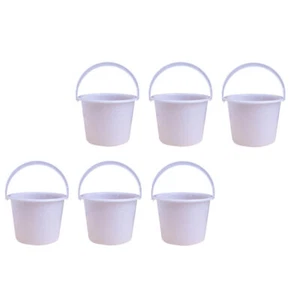 6 Pcs Paint Bucket Baby Cleaning Pail White Buckets for Painting - Picture 1 of 12
