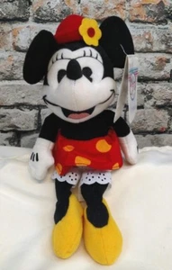 DISNEY JAPAN bambola POLZZO anni 90 classica anni 30 MINNIE 9,5" Bean Bag con etichette (A) - Foto 1 di 7