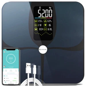 Rechargeable Smart Body Fat Scale Body Composition Monitor Scale Heart Rate, App - Picture 1 of 17