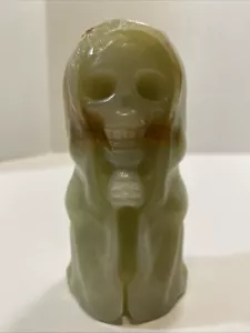 15 Oz Natürliche Afghanische Jade Schnitzerei Geist Schädel Reiki Schädel Kristall - Bild 1 von 12