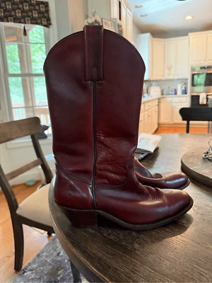 Botas de Vaquero Frye Oxblood Rústicas Western Trail Boss Talla 11 Foto 1 de 4