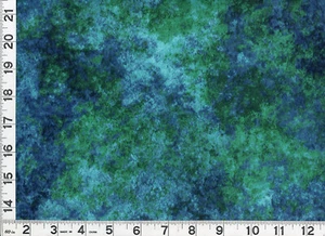 Dk Blue Lt Blue & Green Earth Jewels Blender Quilting Sewing Fabric by Yd  2273 - Picture 1 of 1