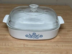 RARA Cazuela Corning Ware AZUL MAÍZ A-10-B 2,5 CUARTOS y Tapa PYREX A-12-C - Imagen 1 de 1