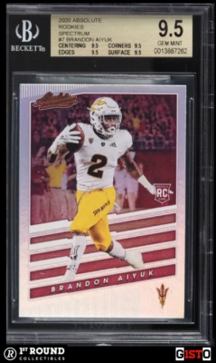POP 1: Brandon Aiyuk BGS 9.5: 2020 Chronicles DP Absolute Rookie Spectrum Gisto - Image 1 of 3
