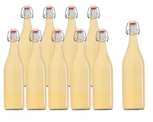 12 x Leere Glasflaschen mit Bügelverschluss Bügelflasche 1L 1000ml Typ A - Bild 1 von 4