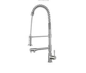 Grifo de cocina Whitehaus de arco alto de acero inoxidable con preenjuague - 1,5 gpm - 250501-bg - Imagen 1 de 5