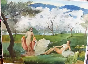 Beautiful 1940 signed watercolor by listed artist Fred Penney - Picture 1 of 3