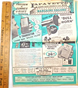 1961 - Lafayette Radio Electronics Summer #614 Flyer - Large 14" x 8" - 64 Pages - Picture 1 of 11