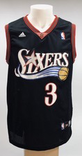 Adidas ALLEN IVERSON PHILADELPHIA SIXERS STITCHED SWINGMAN JERSEY Medium
