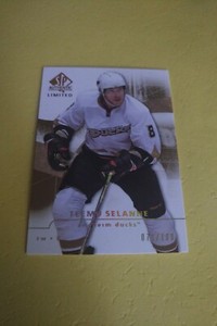 TEEMU SELANNE -2008-09 UPPER DECK SP AUTHENTIC BASE CARD - LIMITED PARALLEL /100