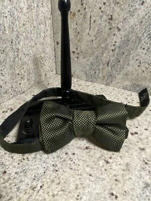 Tom Ford зеленый и черный гончая узор регулируемый галстук-бабочка - Изображение 1 из 4